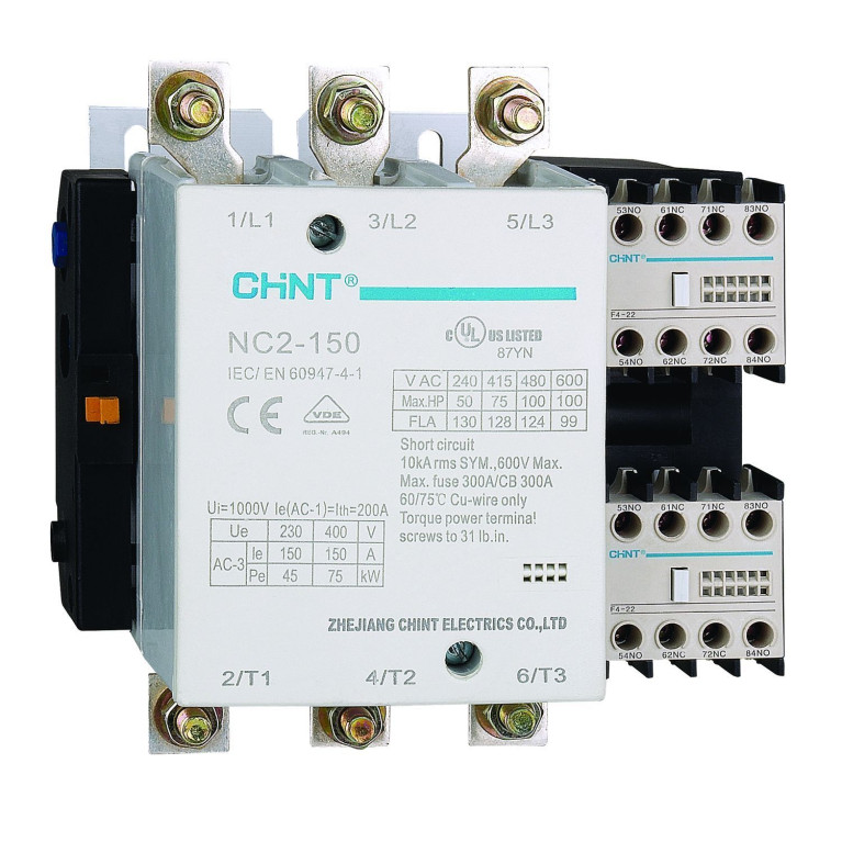 Контактор NC2-150NS реверс 150А 400В/АС3 50Гц (R)